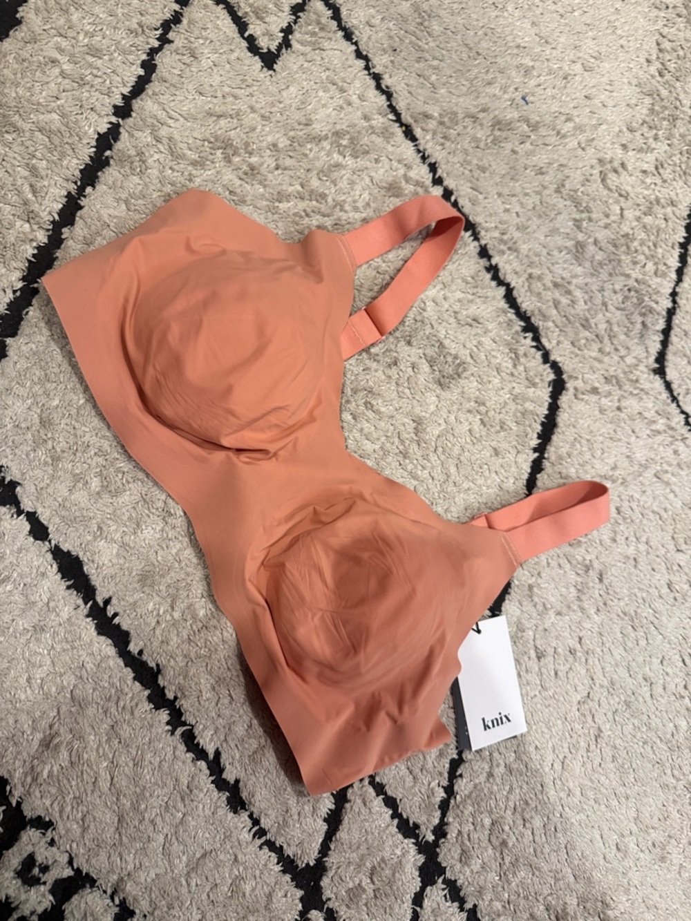 knix Smooth Wireless Bra in Peach